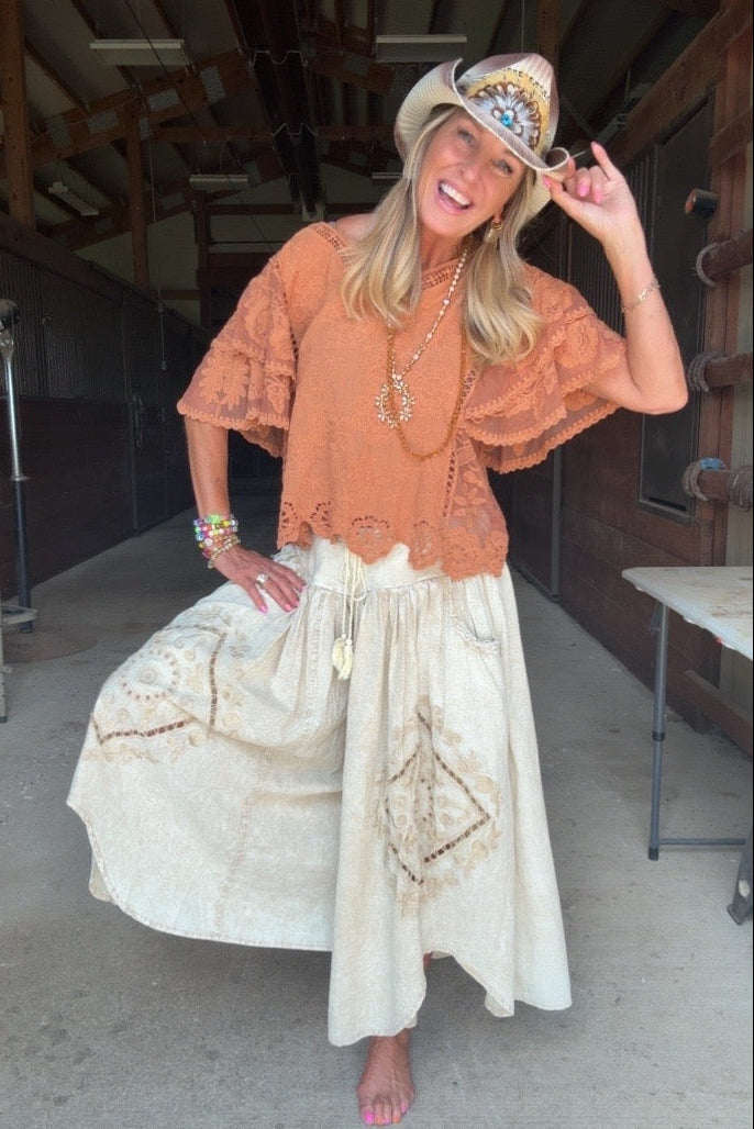 Blissful Sand Flowy Pants