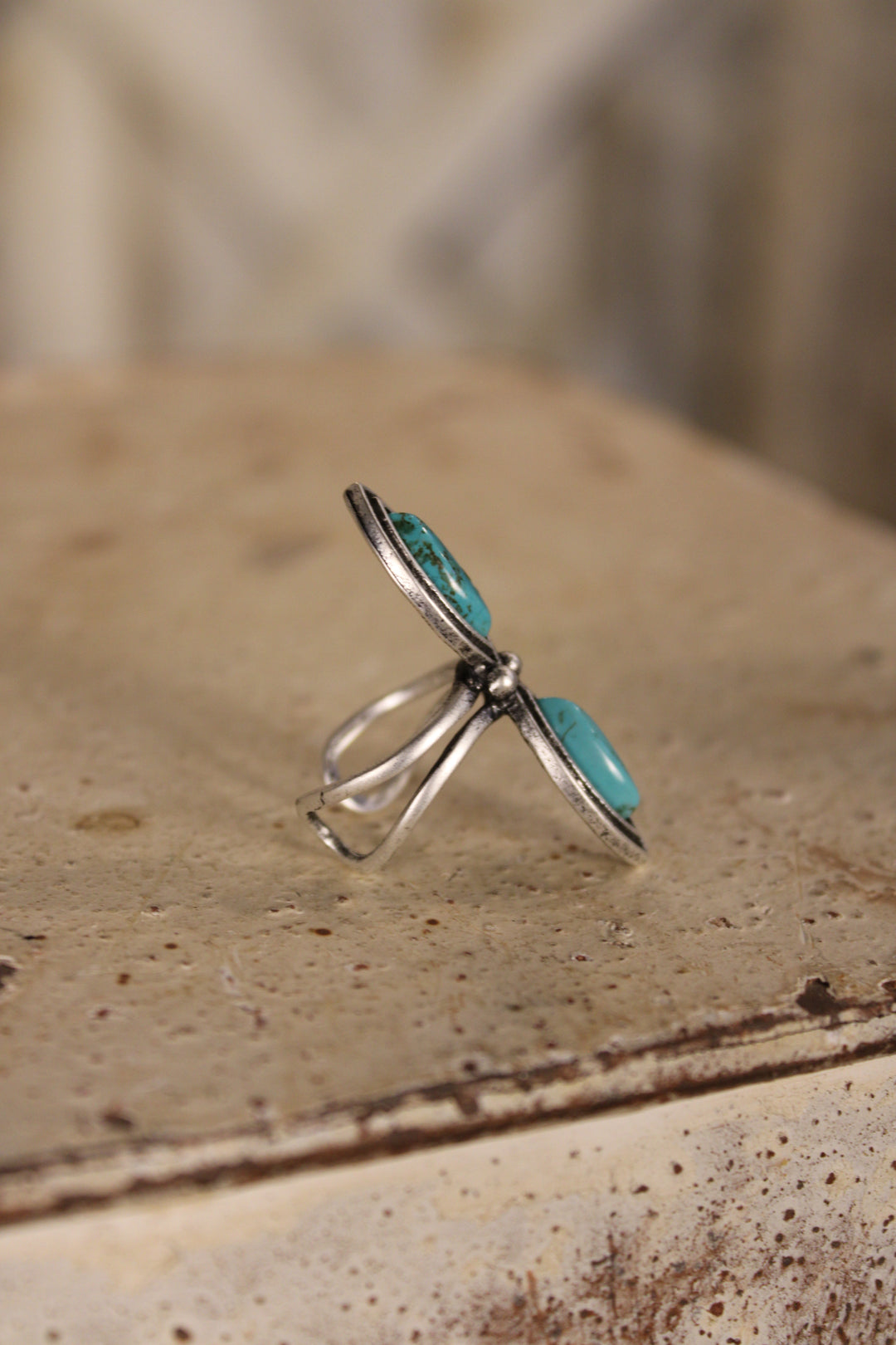 Teal Elegance Marquise Ring