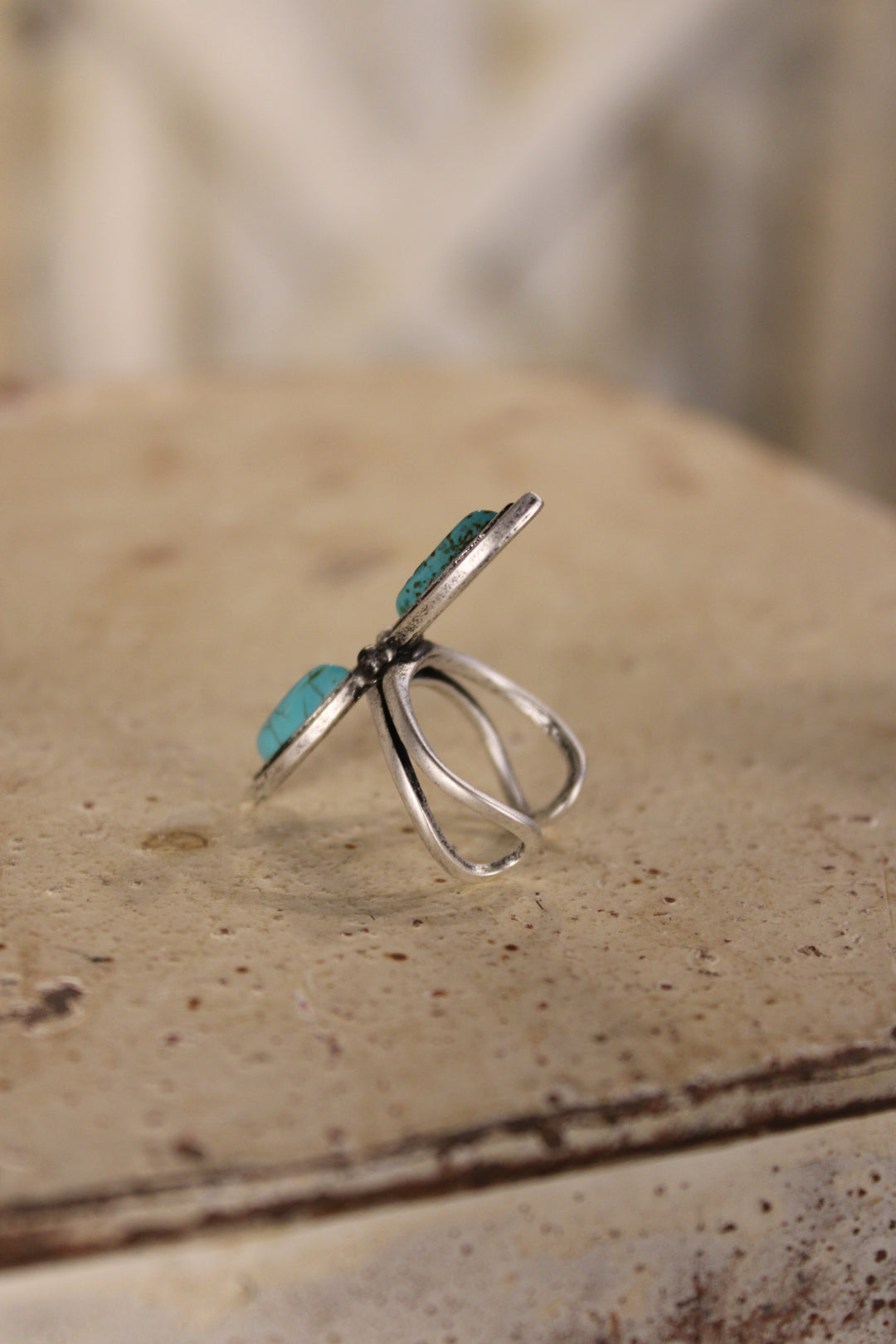 Teal Elegance Marquise Ring