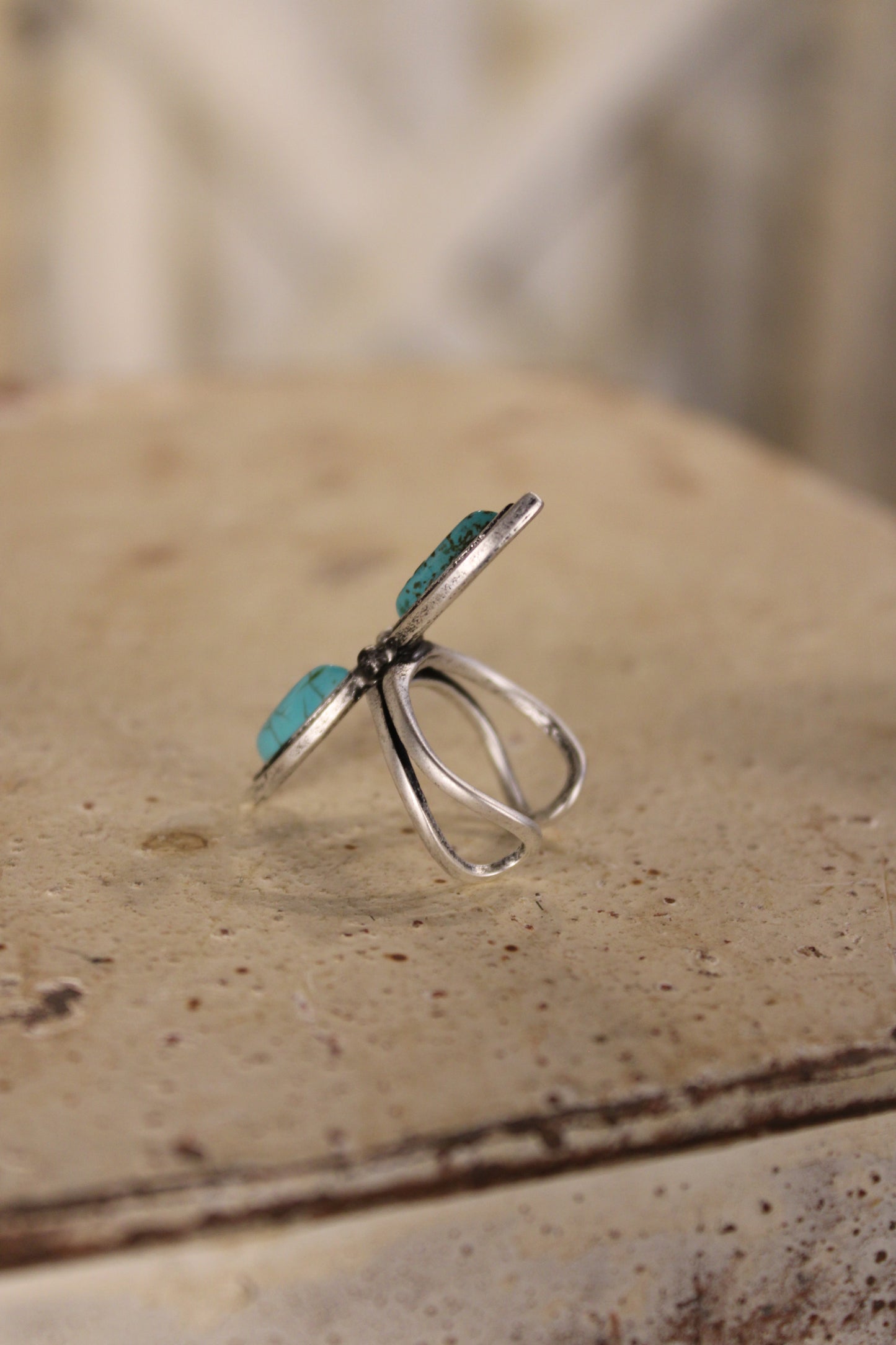 Teal Elegance Marquise Ring