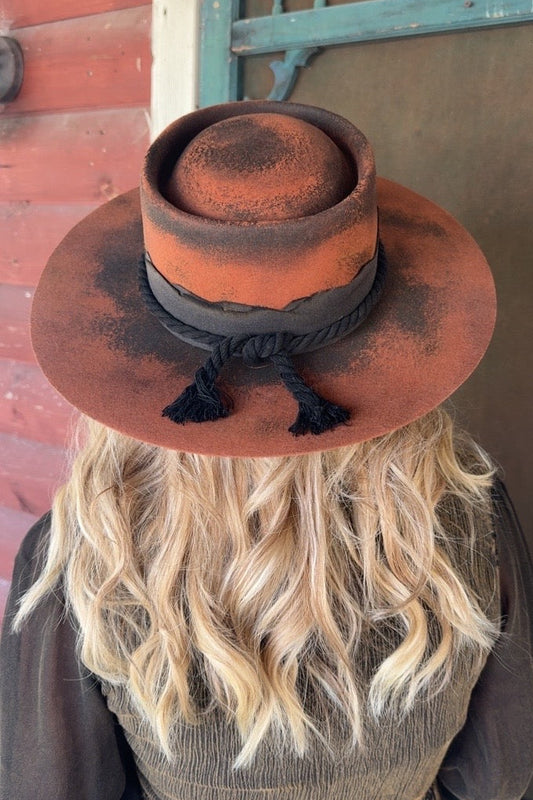 Rustic Ember Wide Brim Hat