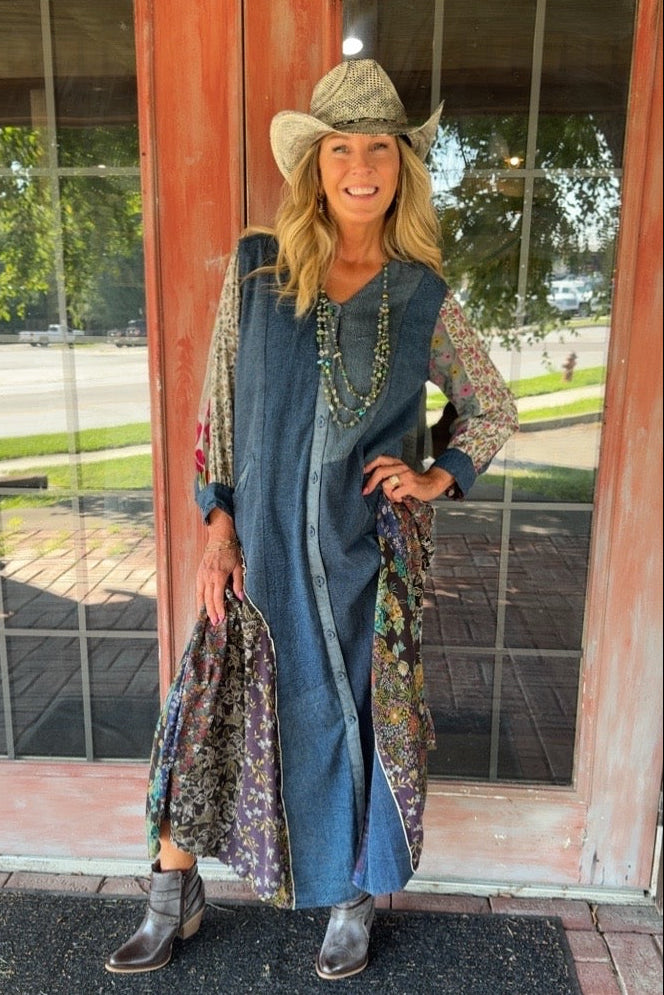 Misty Vintage Cotton Maxi Dress