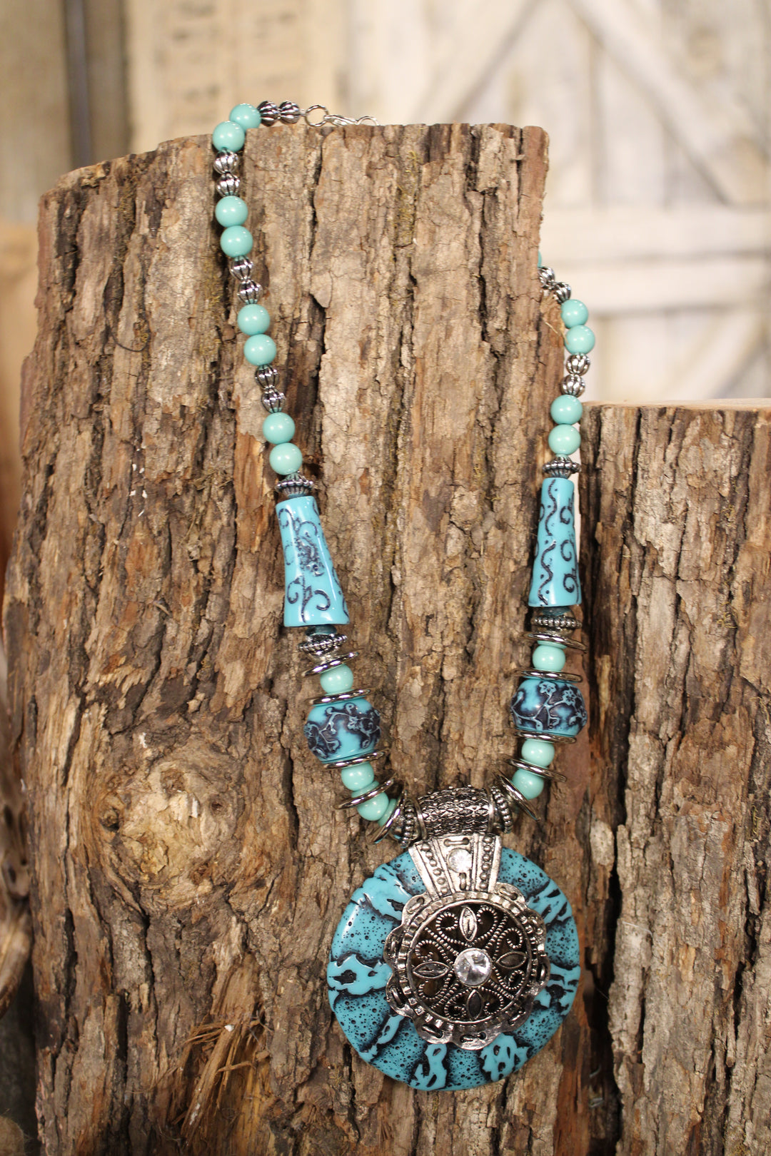 Coastal Lagoon Medallion Necklace