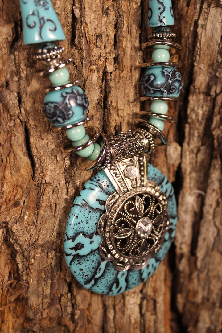 Coastal Lagoon Medallion Necklace