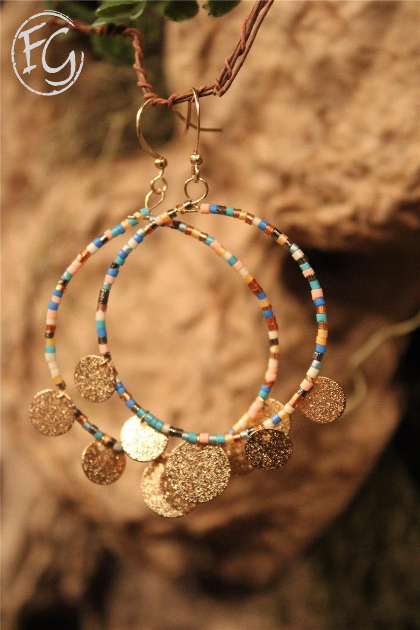 women's dangle earrings, farm girls fancy frills