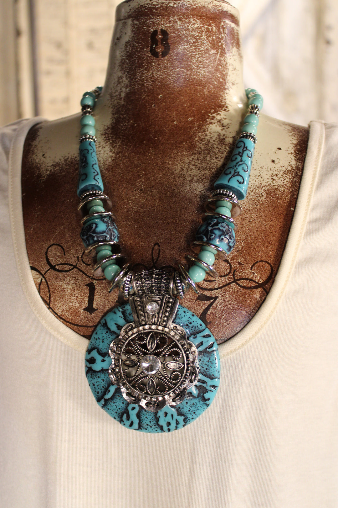 Coastal Lagoon Medallion Necklace