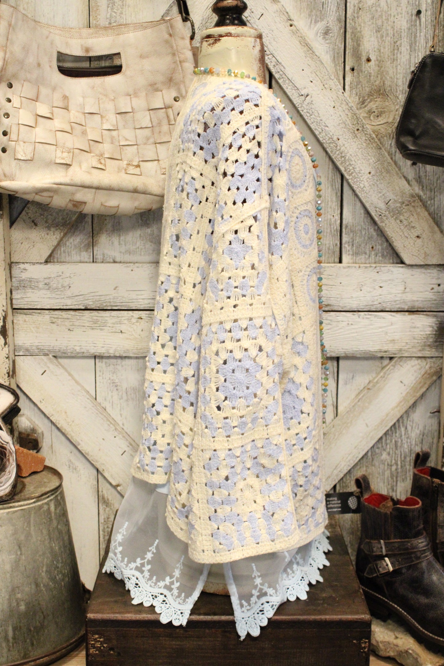 Blue Skies Crochet Kimono