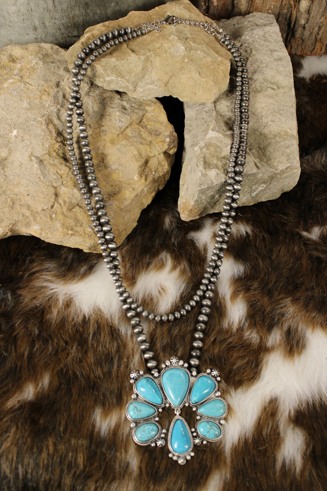 Blooming Squash Blossom Necklace
