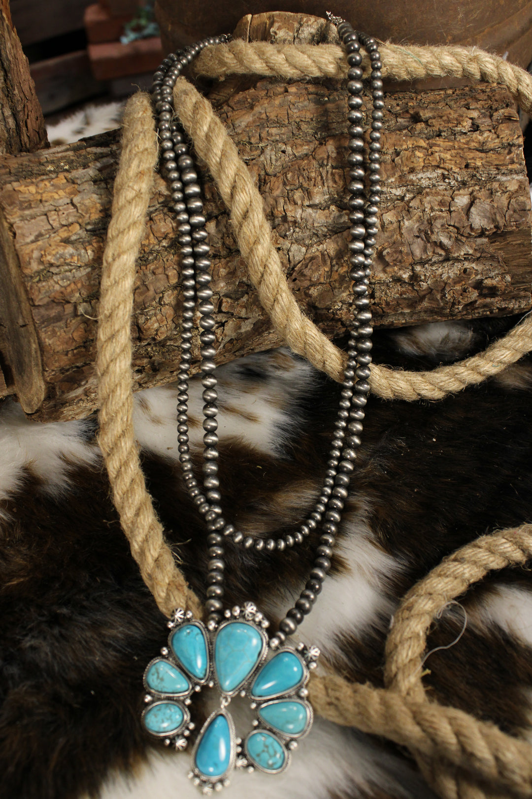 Blooming Squash Blossom Necklace