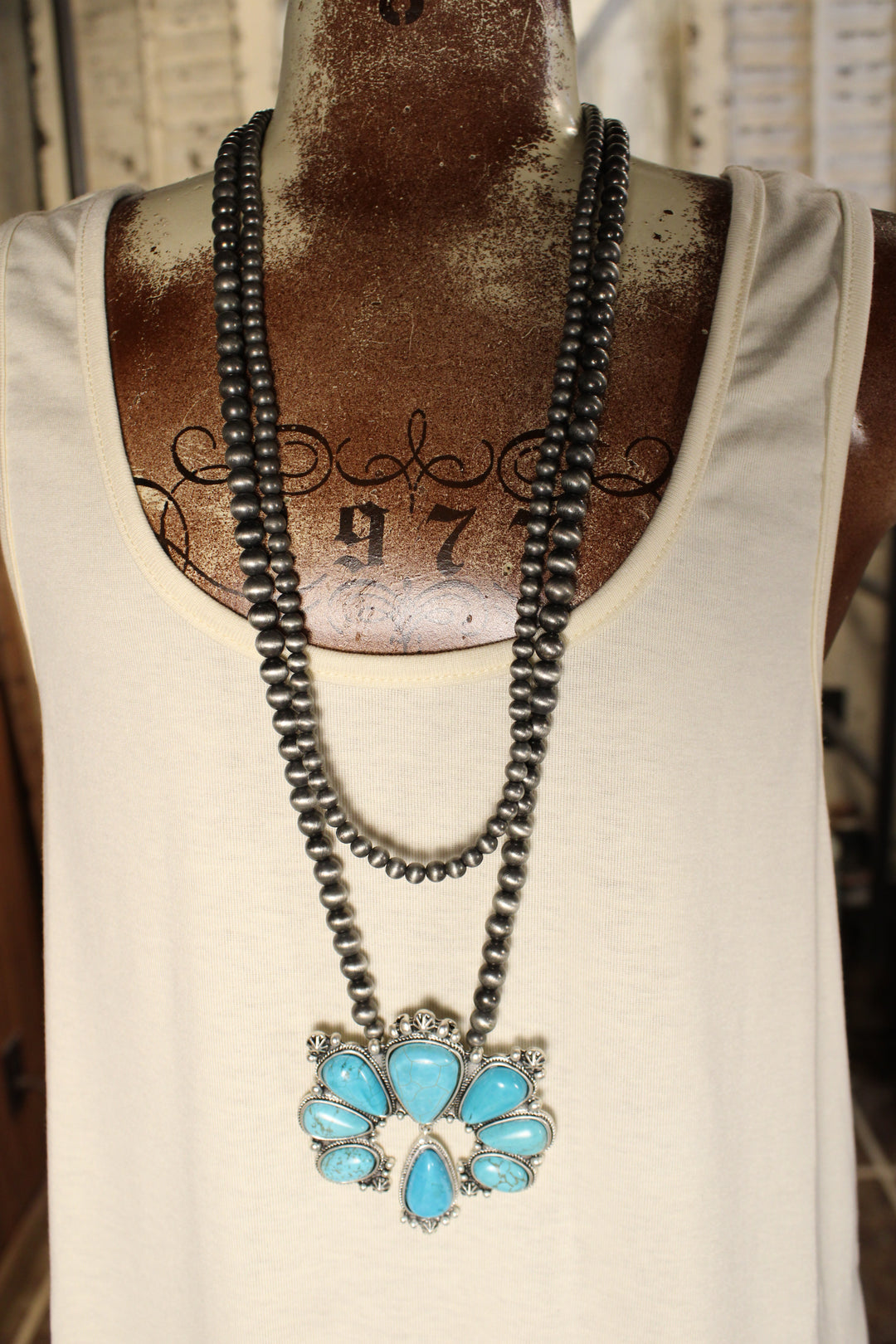 Blooming Squash Blossom Necklace