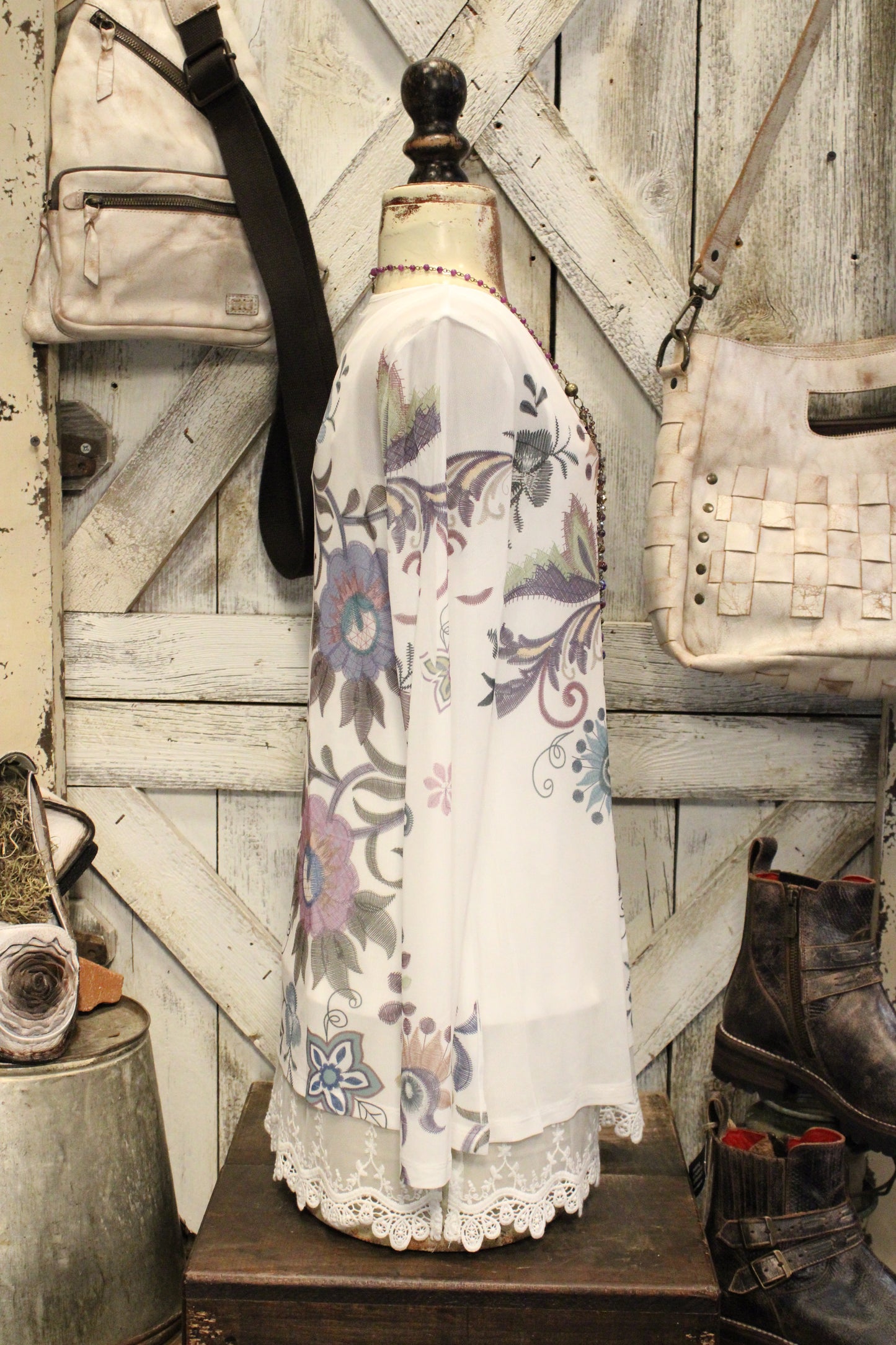 Lotus Whisper Mesh Blouse