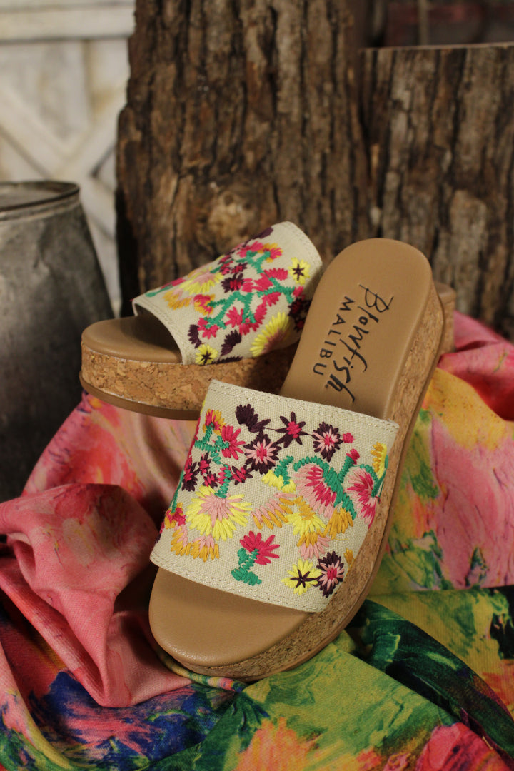 Tropical Breeze Embroidered Sandals
