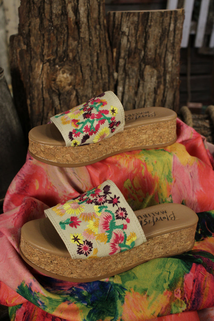 Tropical Breeze Embroidered Sandals