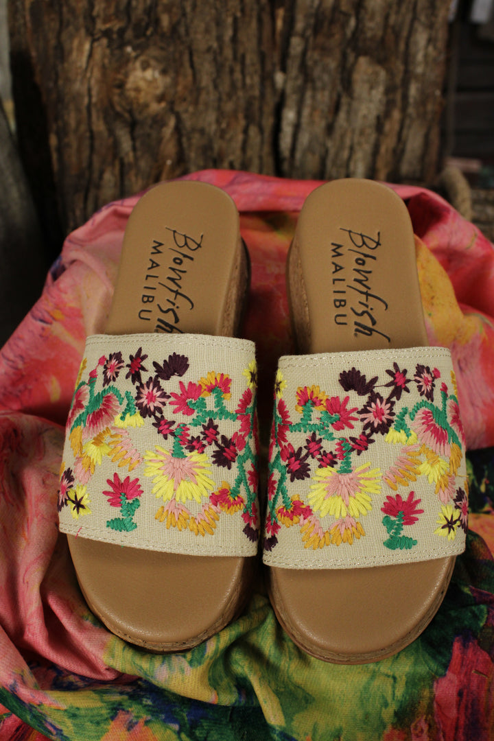 Tropical Breeze Embroidered Sandals