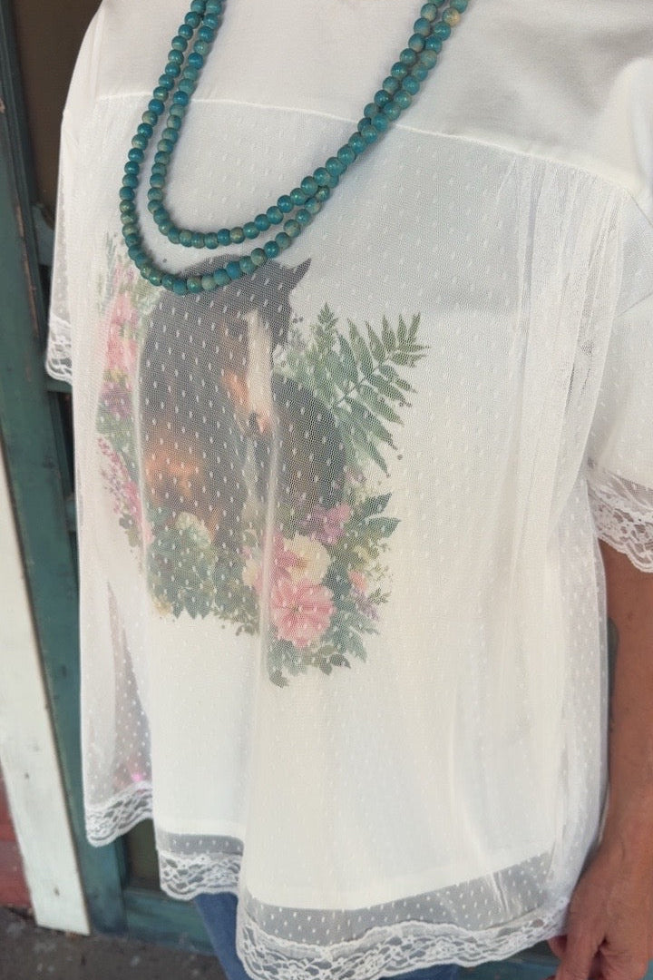Floral Whisper Equestrian Blouse