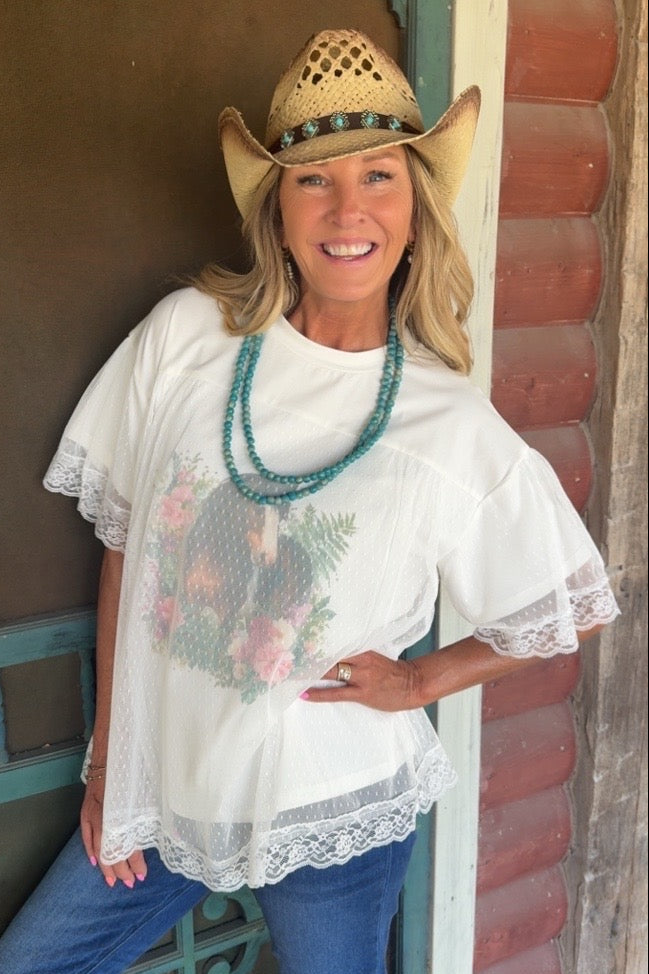 Floral Whisper Equestrian Blouse