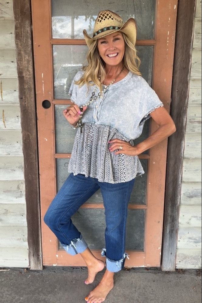 Double Down Corset Denim Jeans