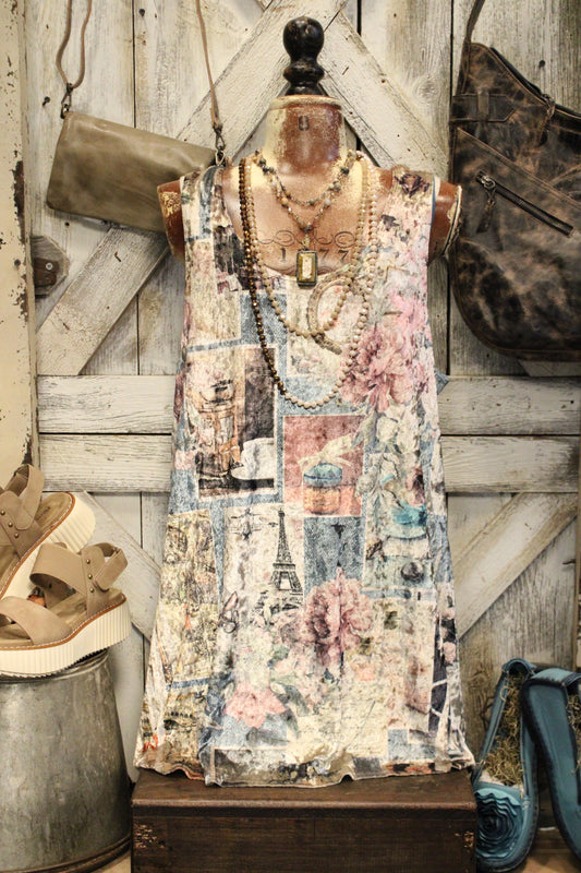 A Day In Paris Velvet Tunic Tank