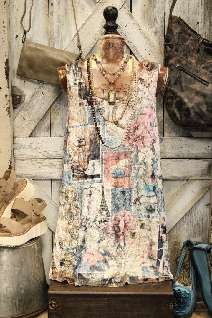 A Day In Paris Velvet Tunic Tank
