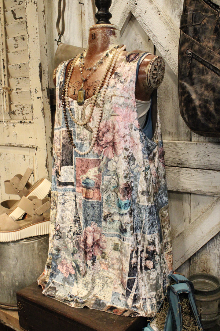 A Day In Paris Velvet Tunic Tank