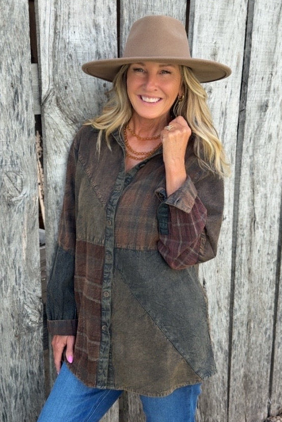 Nightfall Button-Up Blouse