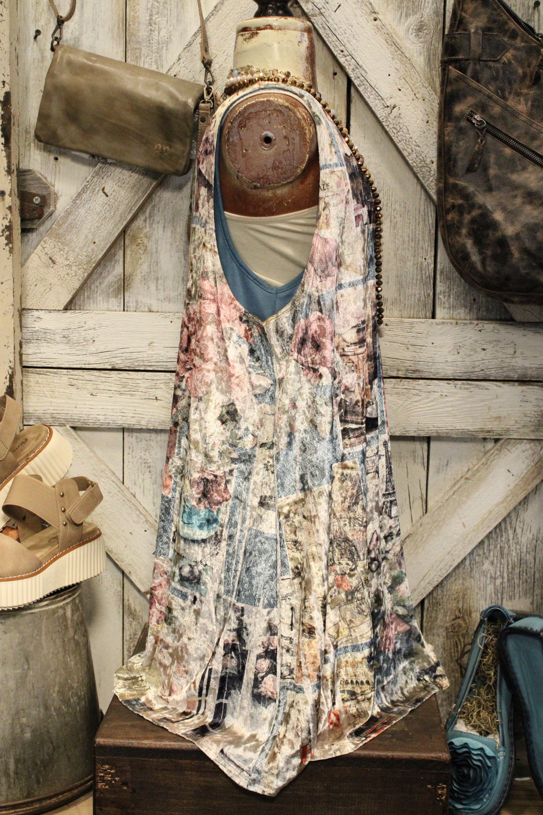 A Day In Paris Velvet Tunic Tank