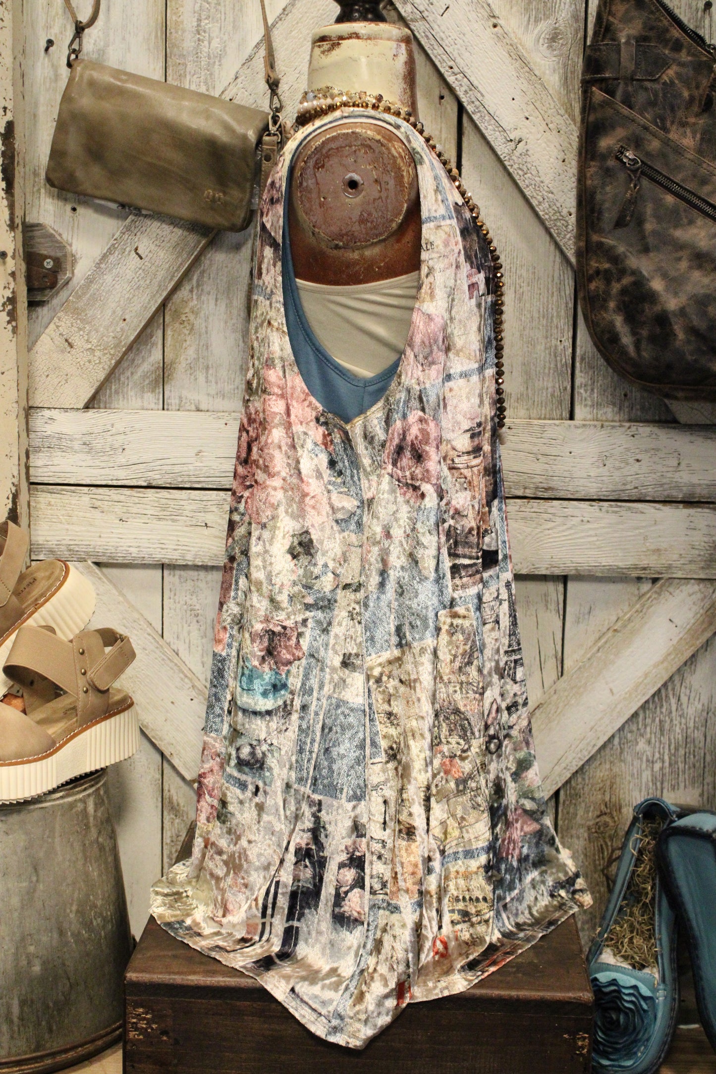 A Day In Paris Velvet Tunic Tank