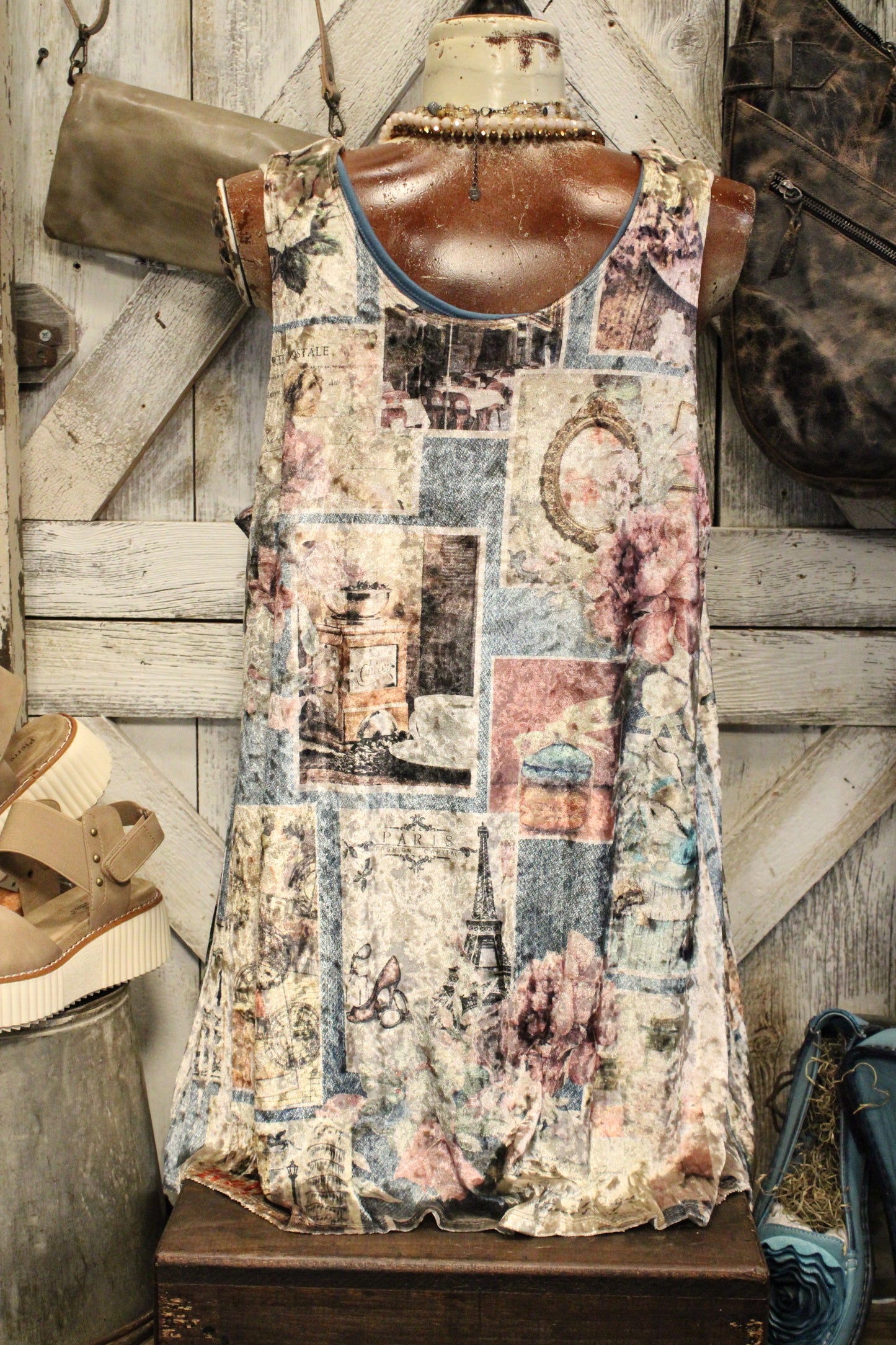 A Day In Paris Velvet Tunic Tank