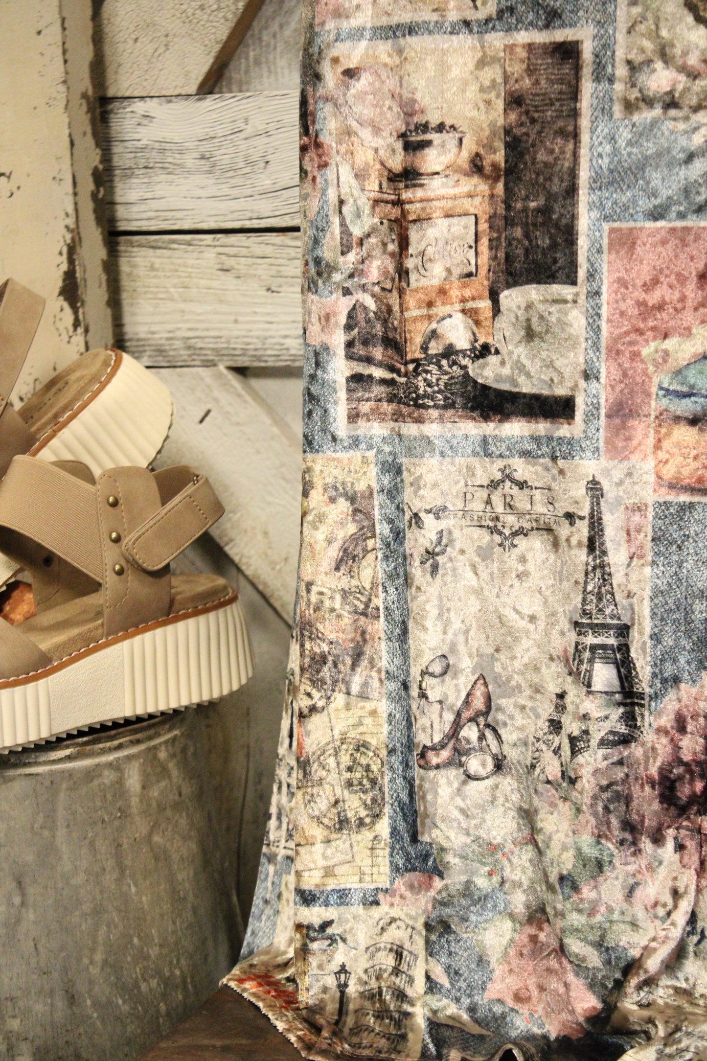 A Day In Paris Velvet Tunic Tank