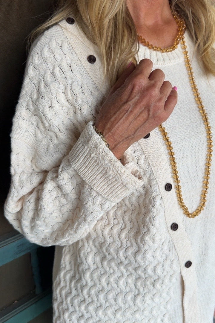 Cottage Charm Cream Sweater