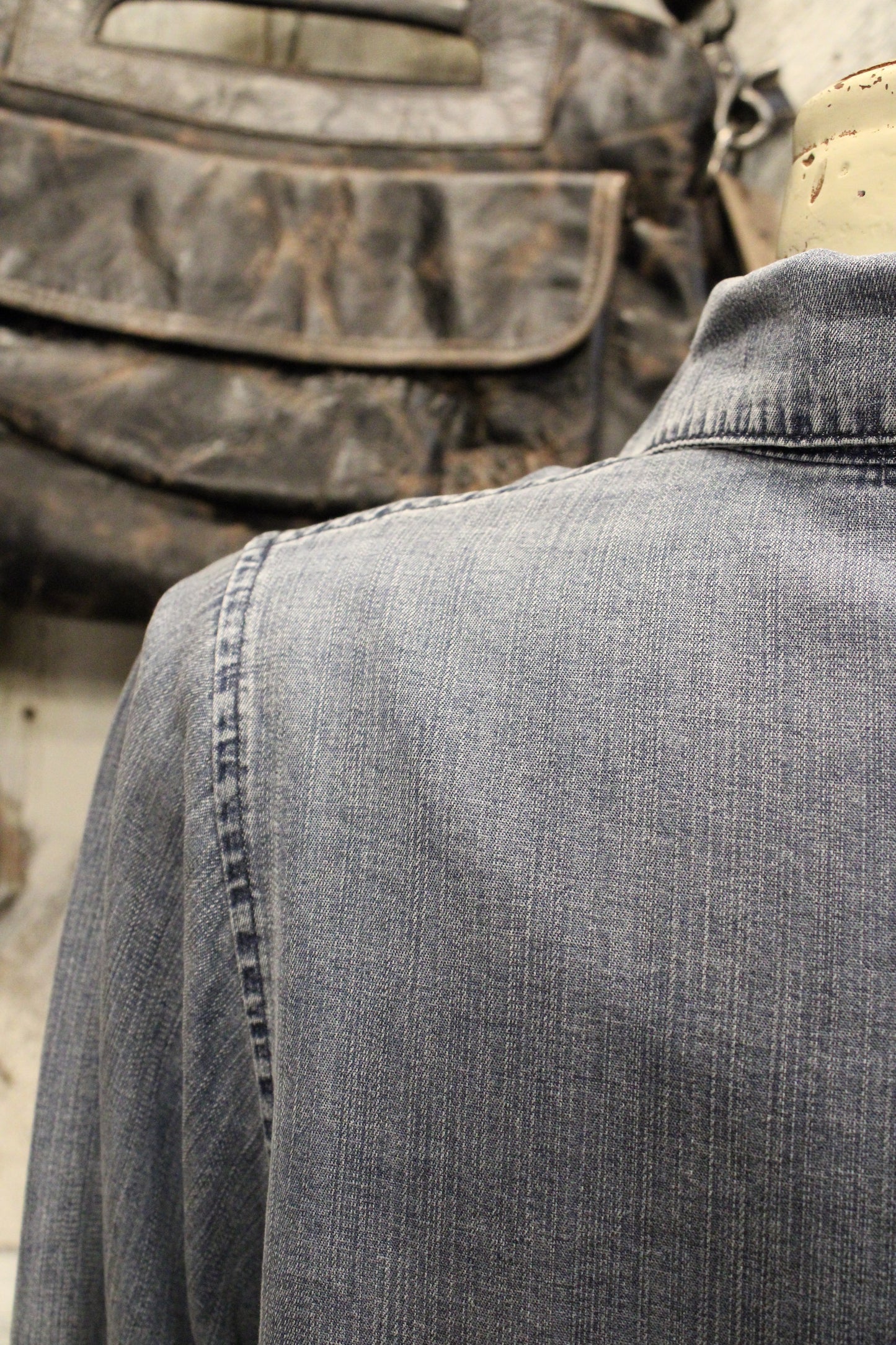 Prairie Skies Chambray Ruffle Top