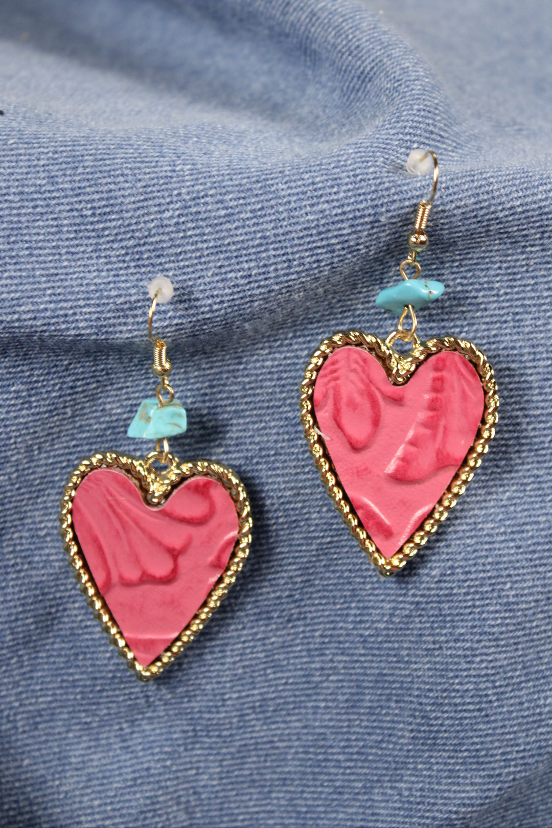 Leather Love Dangle Earrings