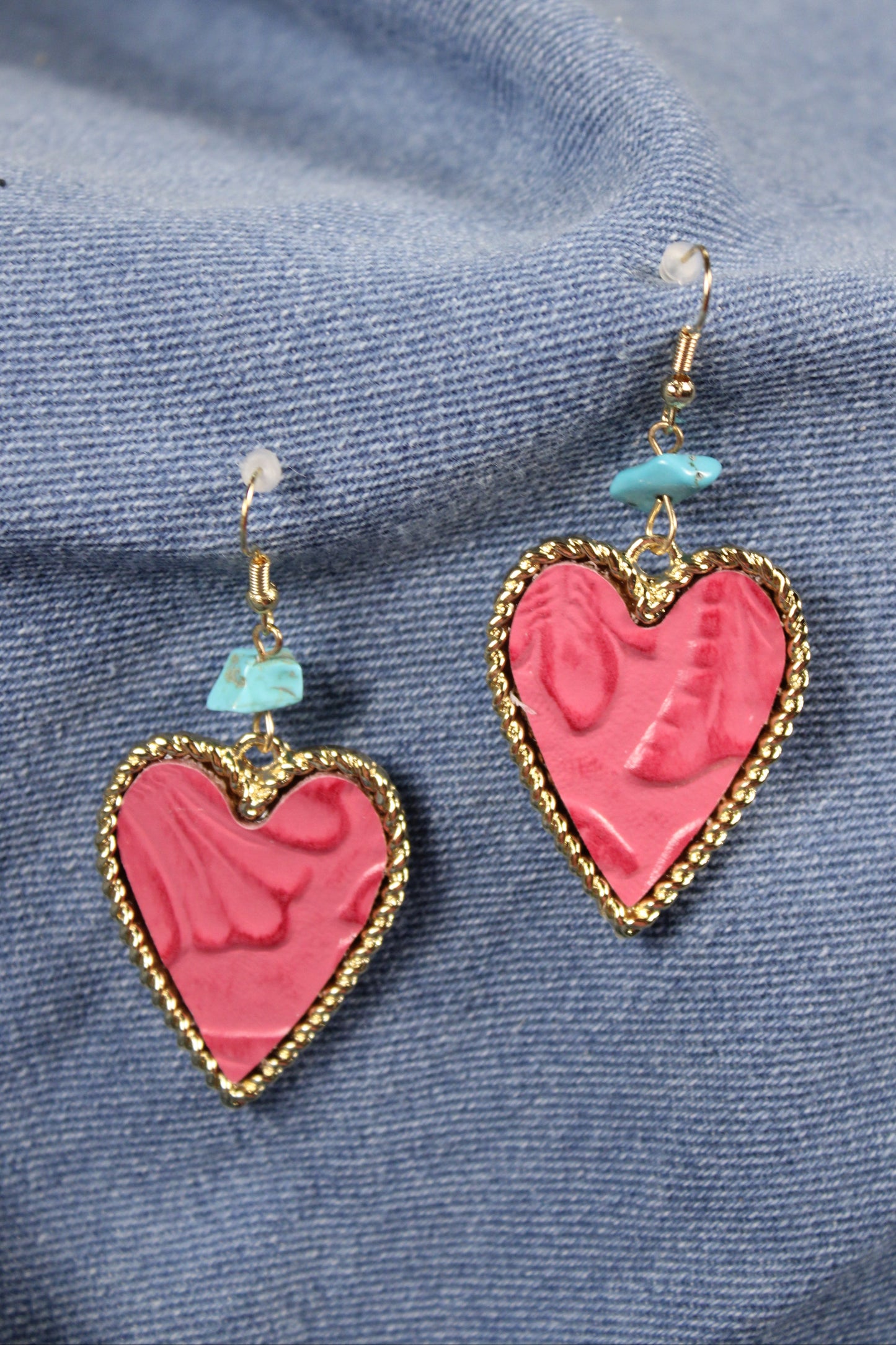 Leather Love Dangle Earrings