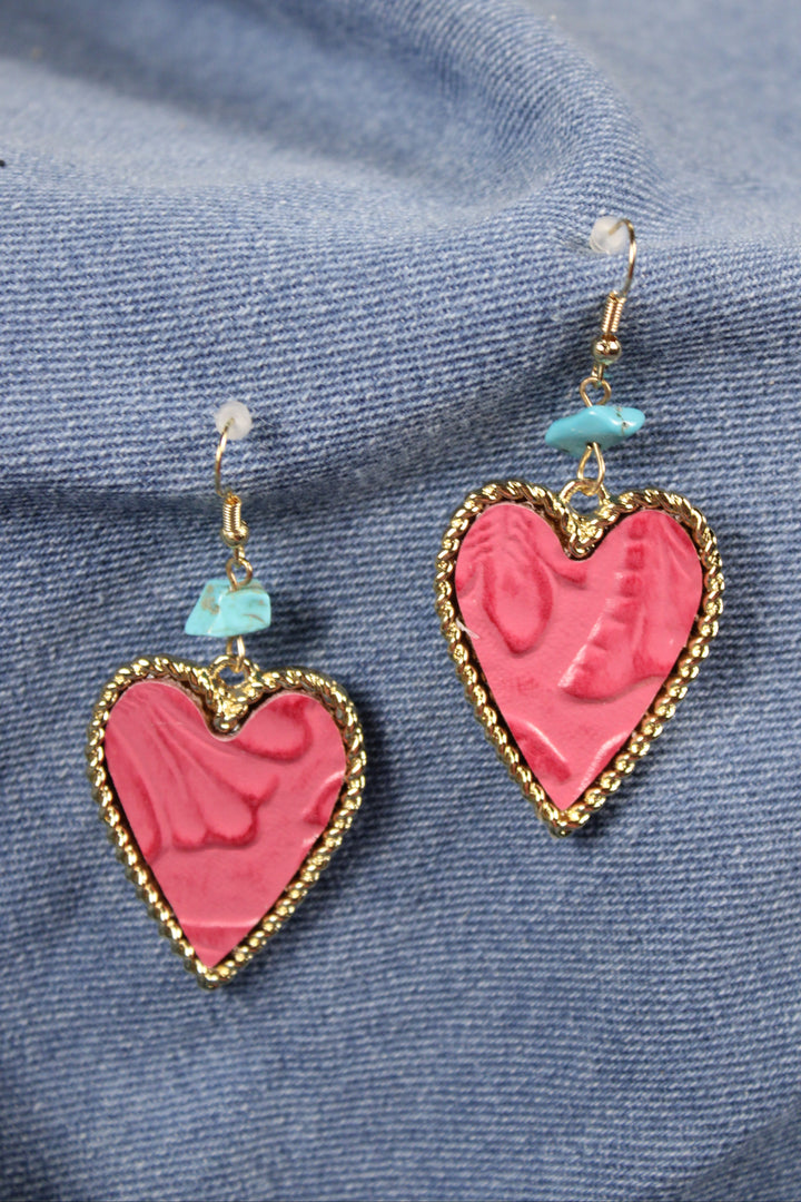 Leather Love Dangle Earrings
