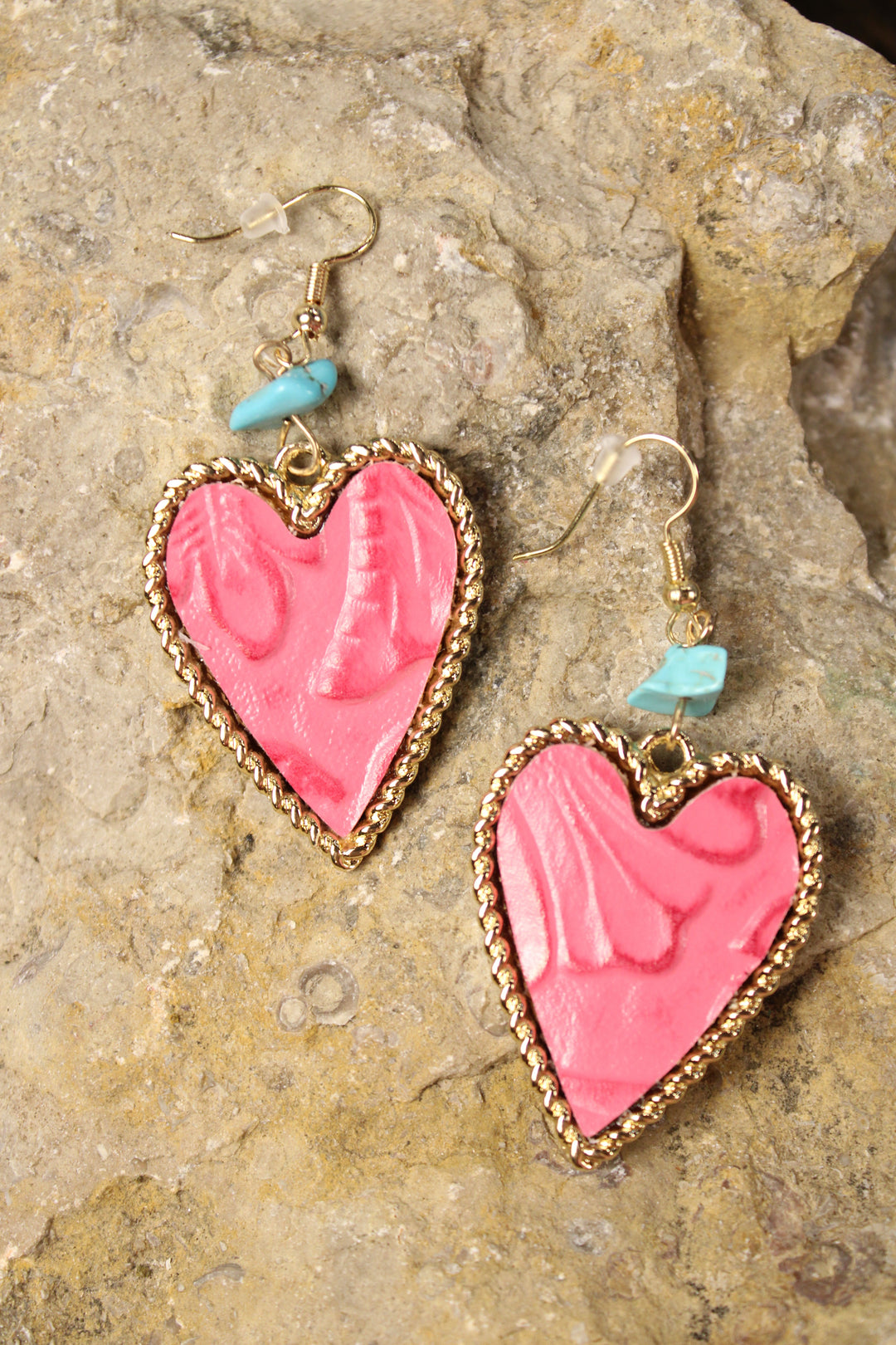 Leather Love Dangle Earrings