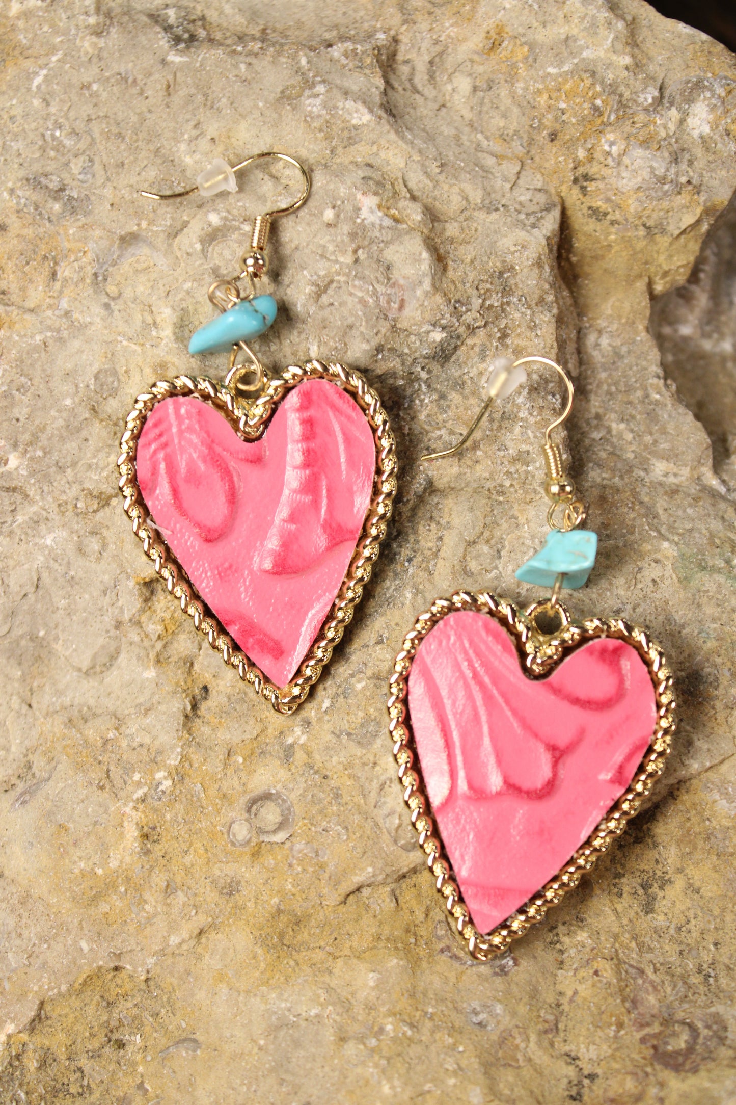 Leather Love Dangle Earrings