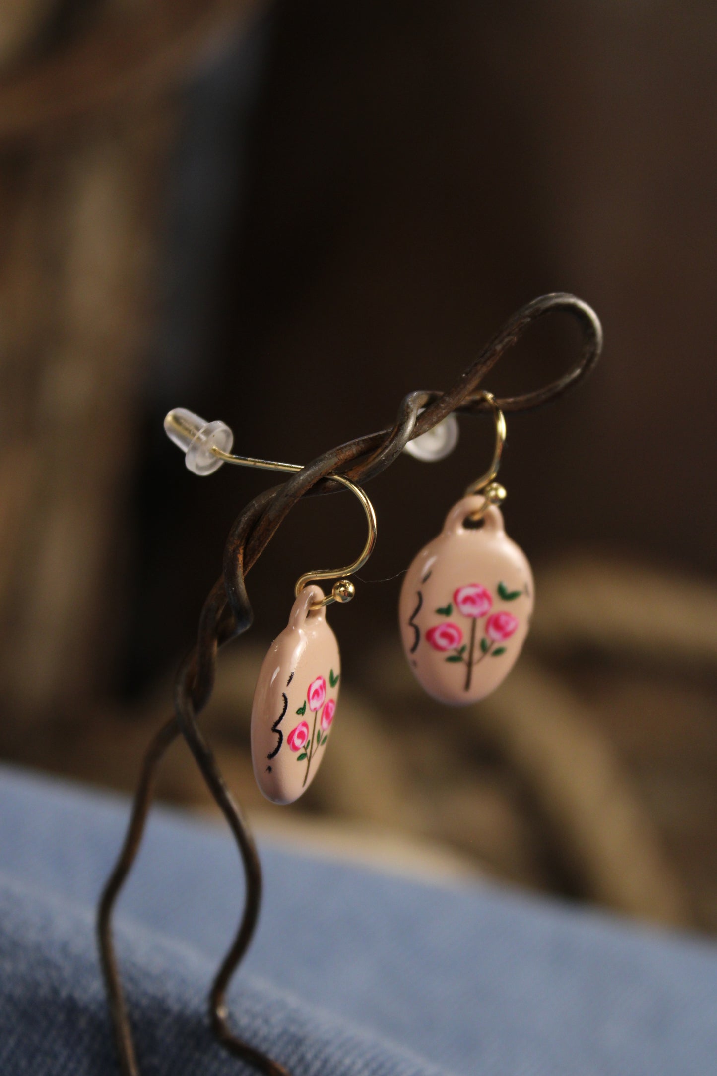 Pink Petal Bouquet Earrings