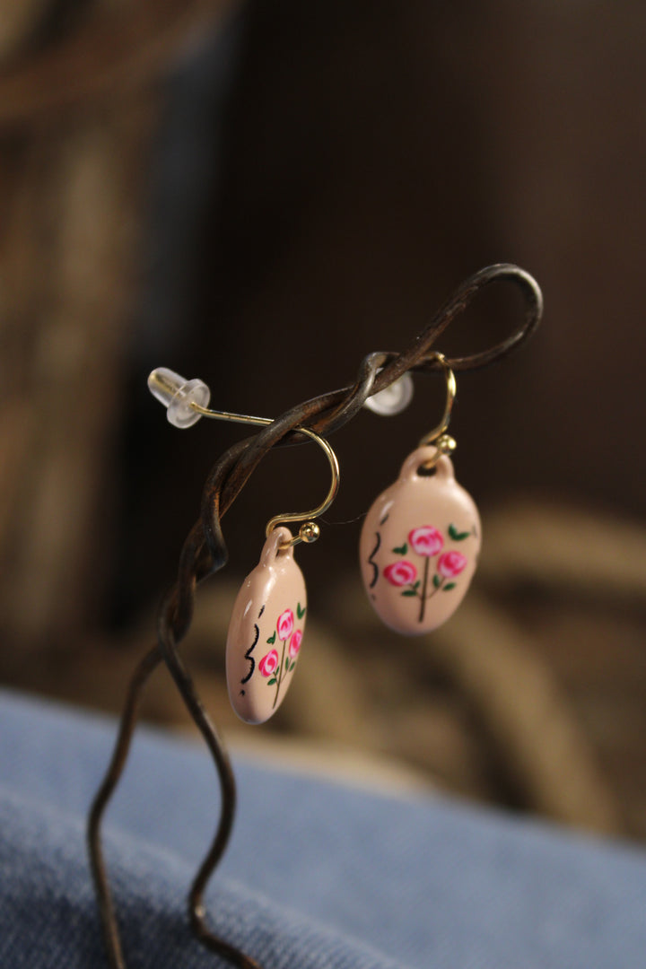 Pink Petal Bouquet Earrings