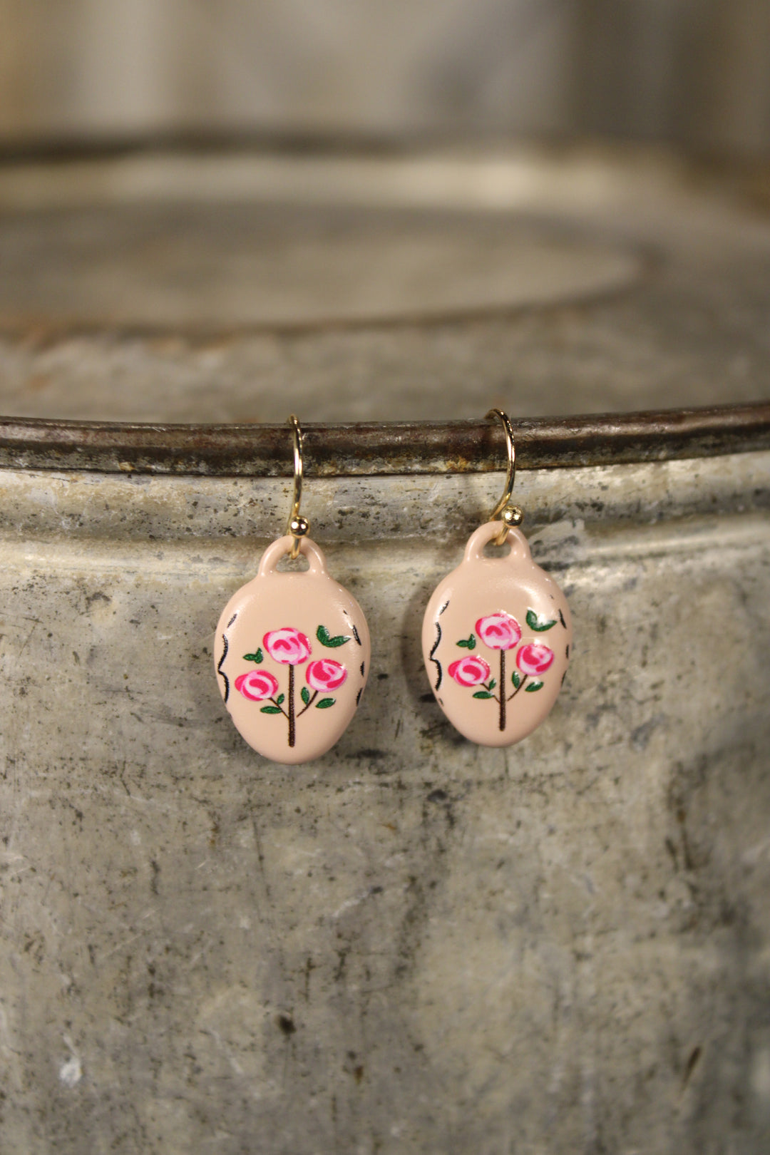 Pink Petal Bouquet Earrings