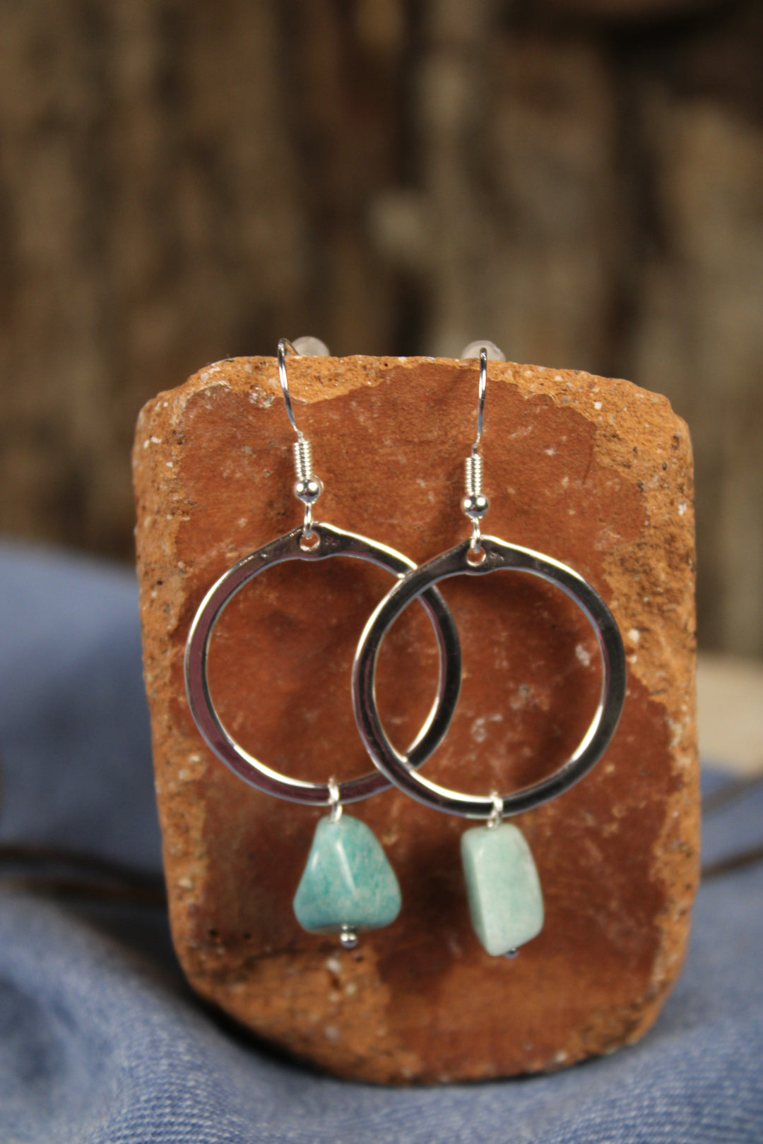 Silver Maison Earrings Blue Sky
