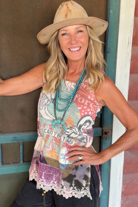 Howdy Beige Tank