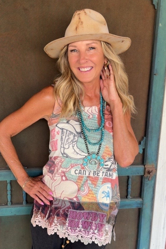 Howdy Beige Tank