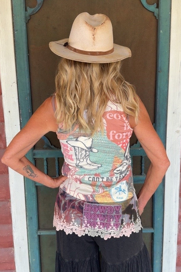 Howdy Beige Tank