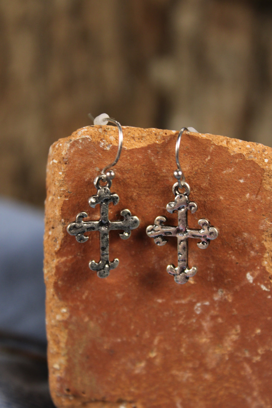 Antique Cross Earrings