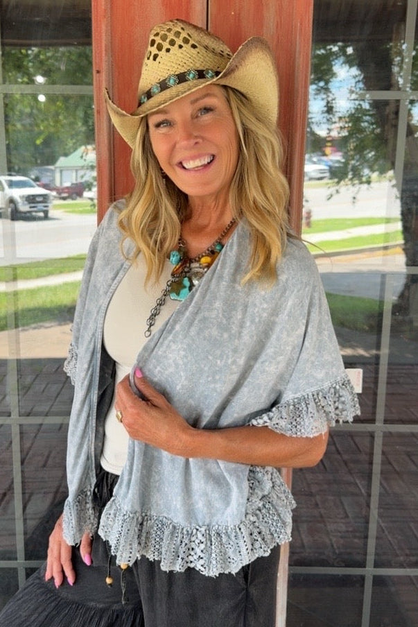 Silver Willow Lace Cardigan