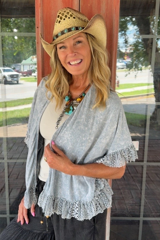 Silver Willow Lace Cardigan