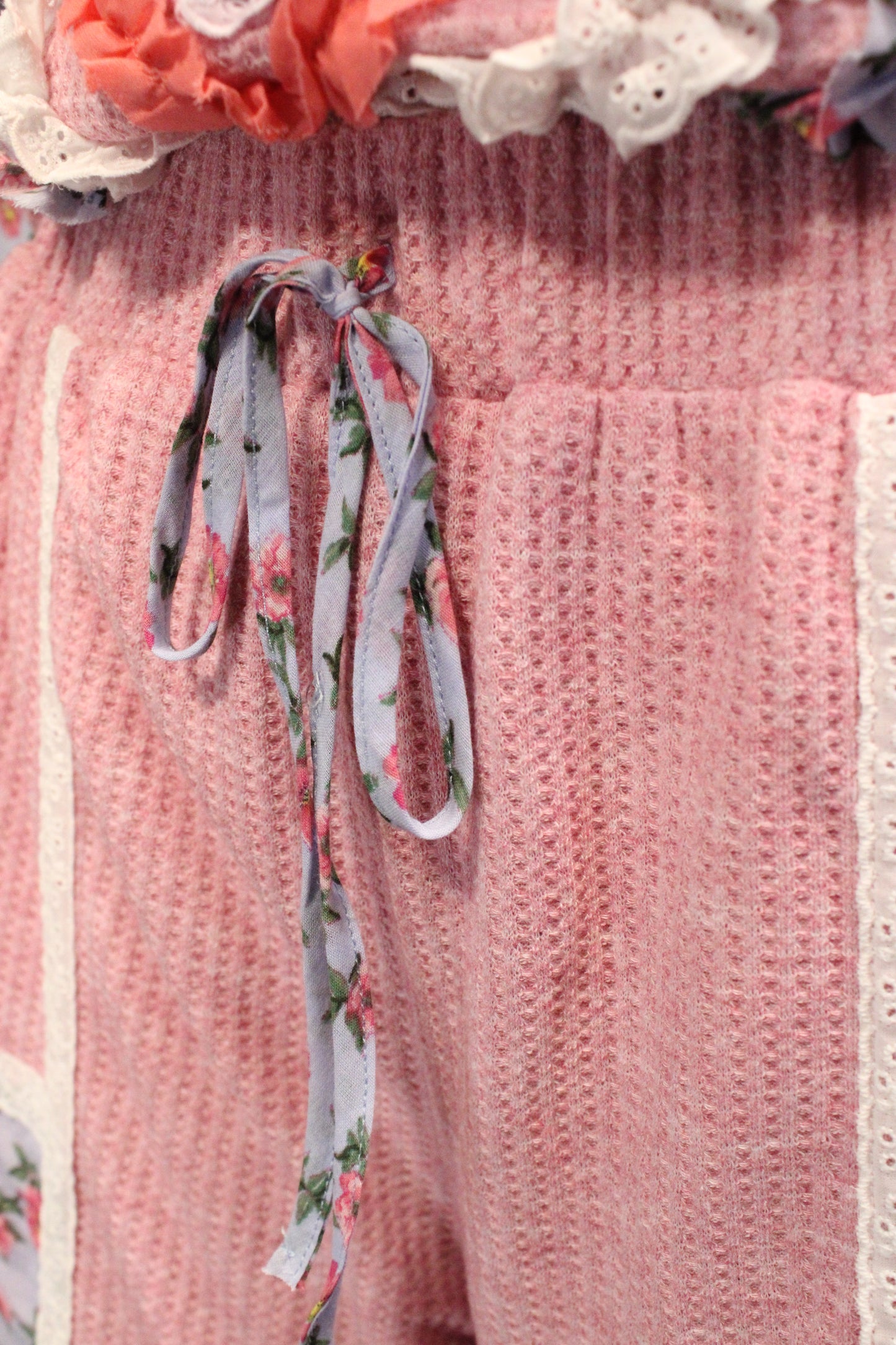 Love In Bloom Waffle-Knit Pants