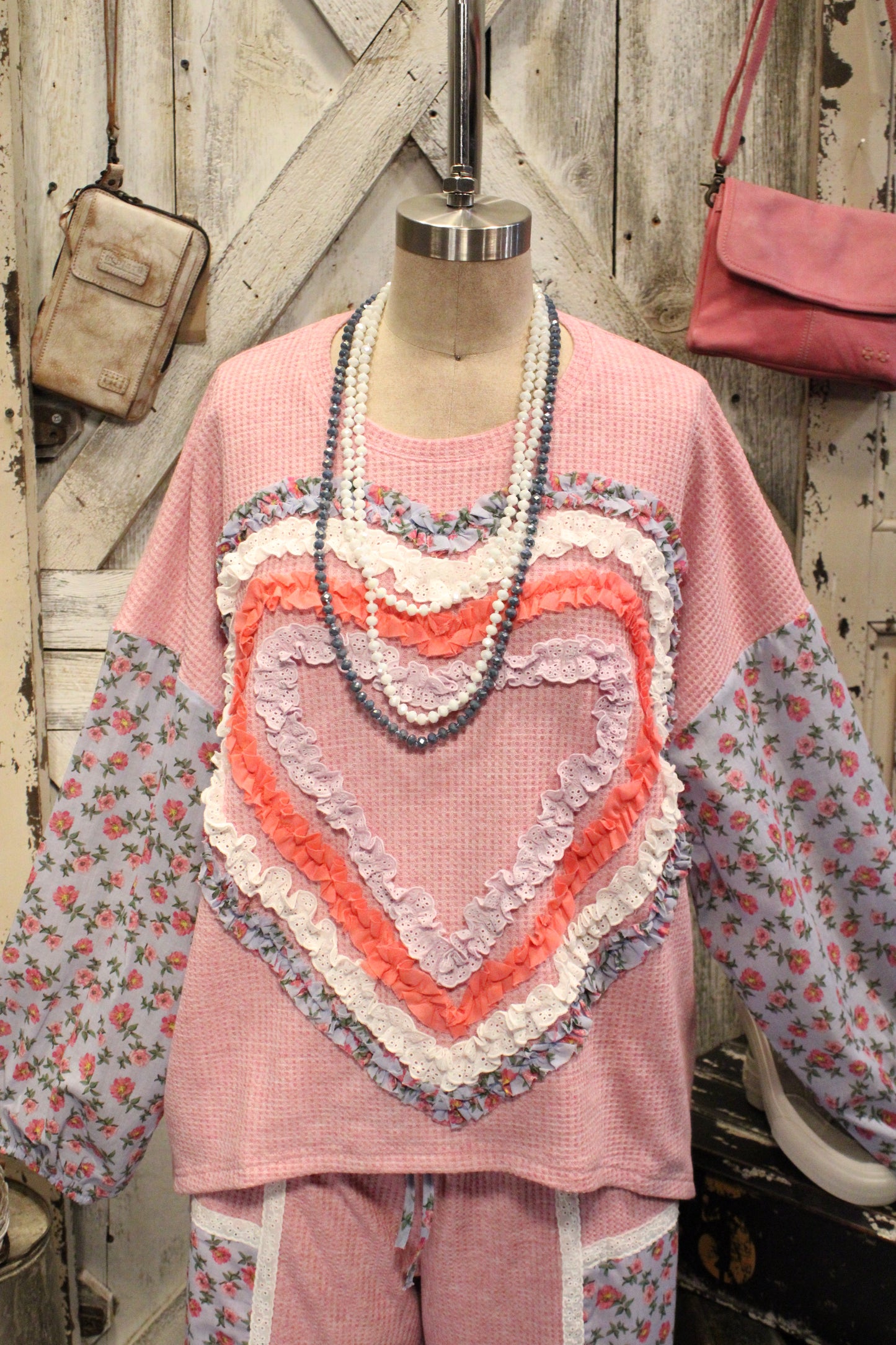 Love In Bloom Waffle-Knit Top