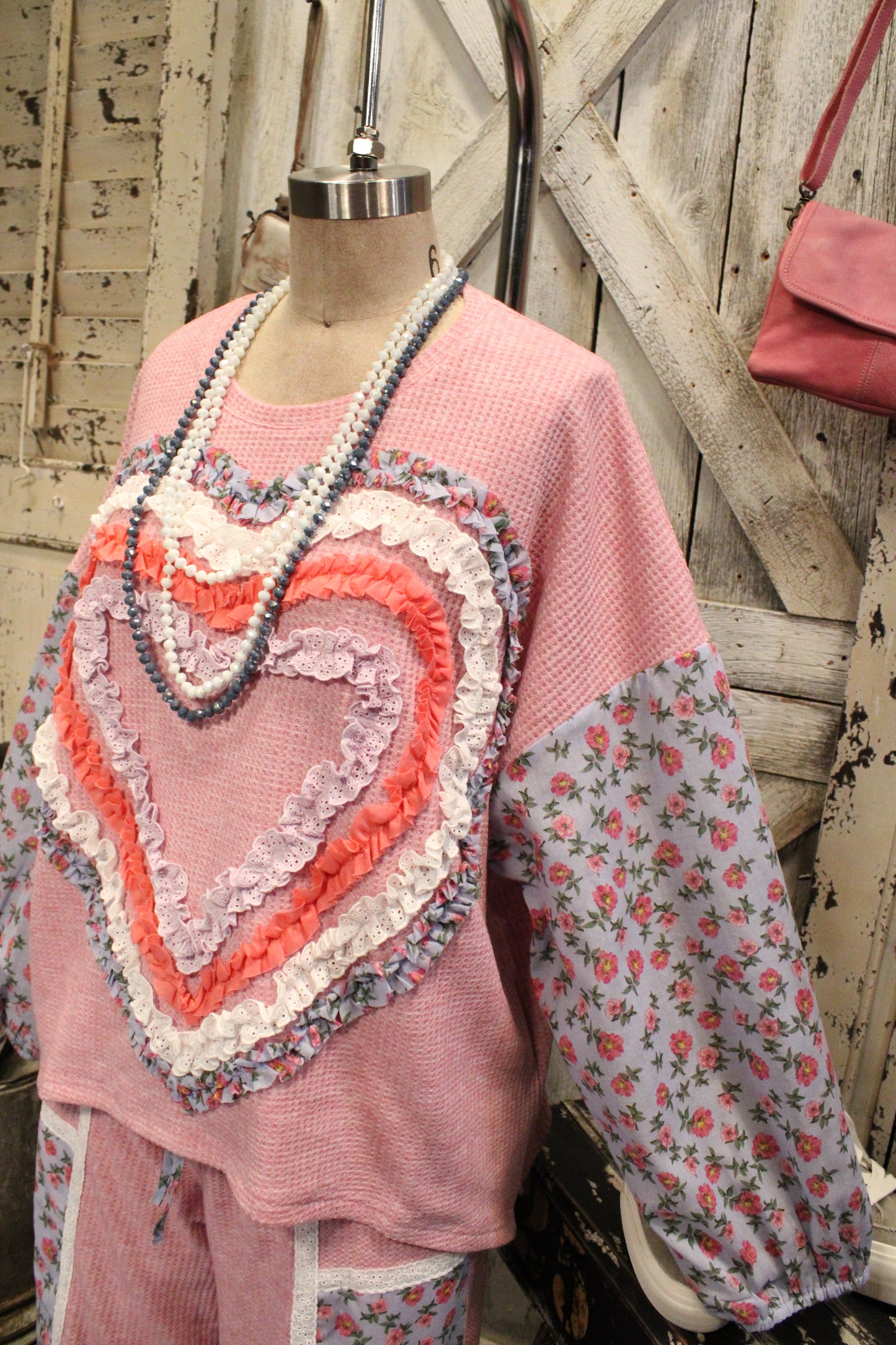 Love In Bloom Waffle-Knit Top