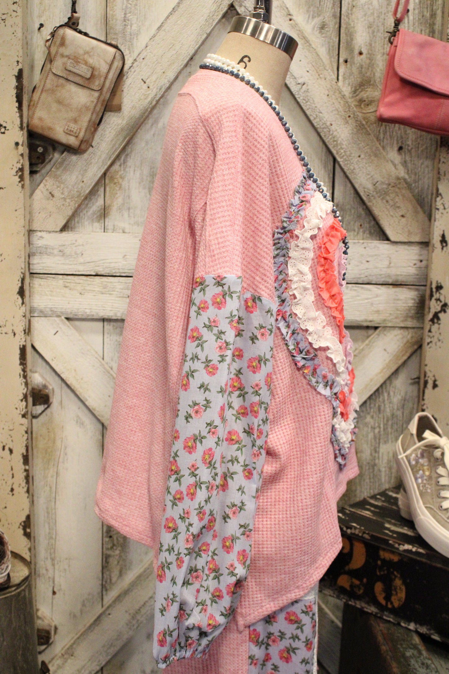 Love In Bloom Waffle-Knit Top